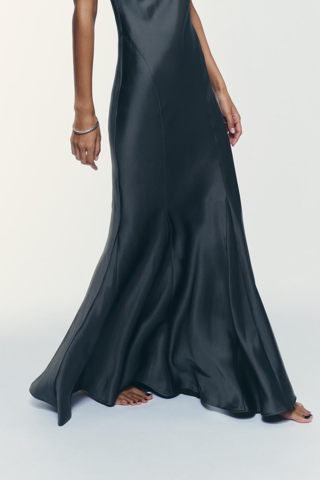 LONG SATIN DRESS