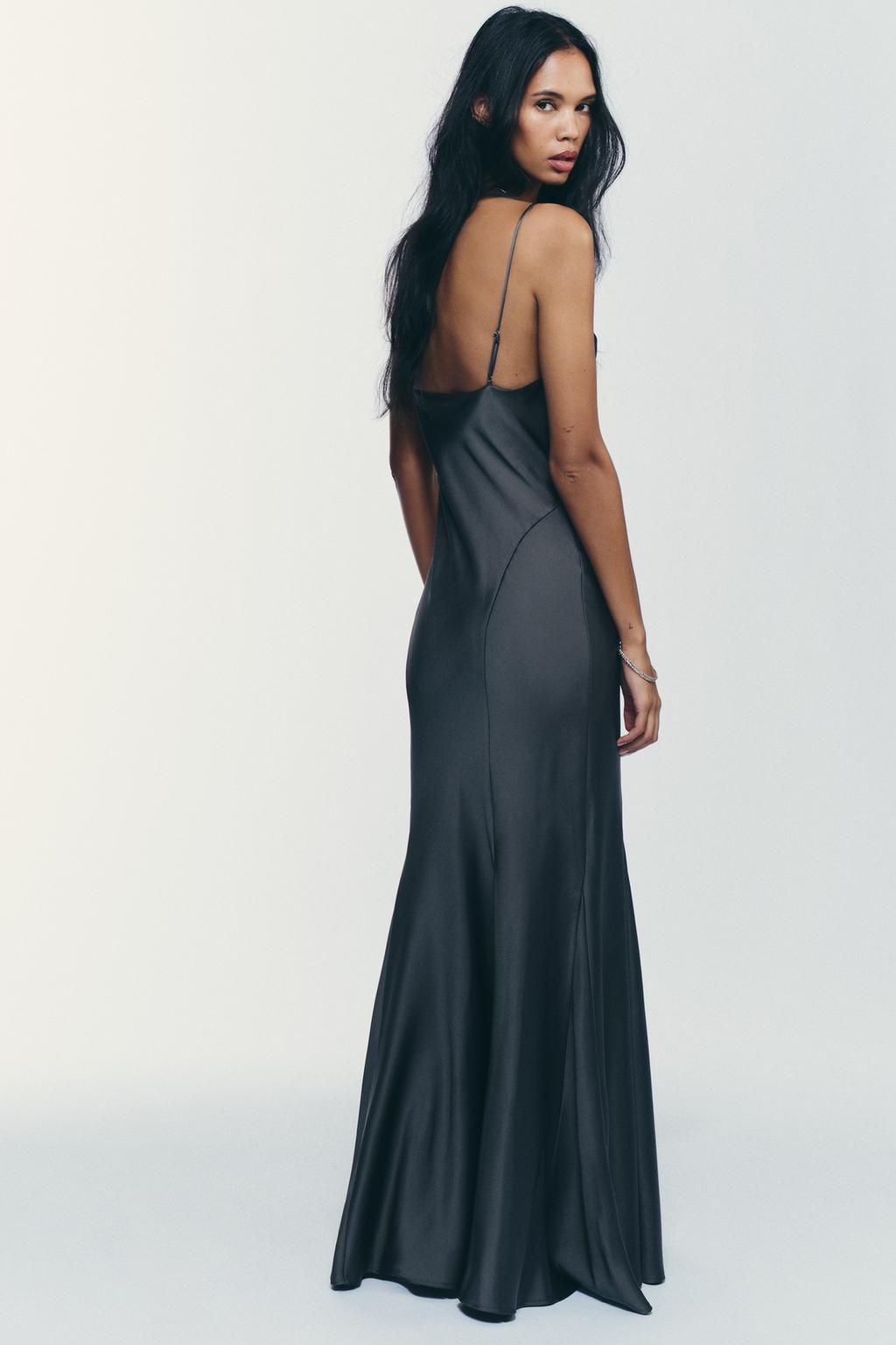 LONG SATIN DRESS