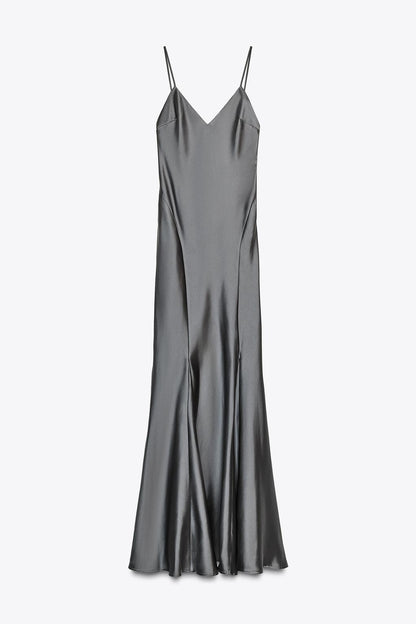 LONG SATIN DRESS