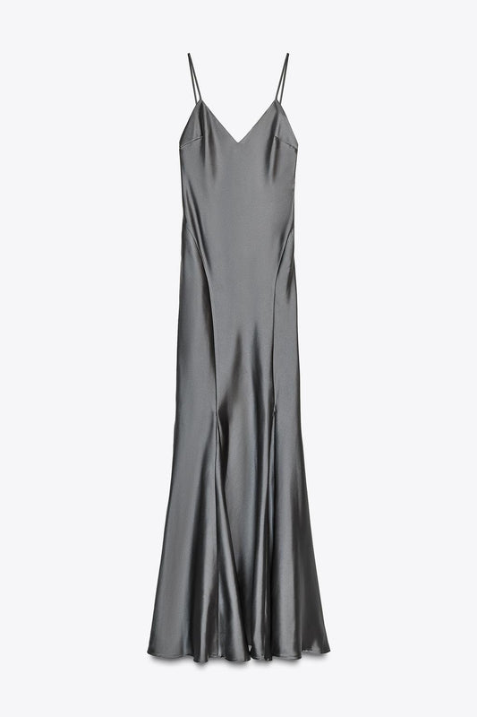 LONG SATIN DRESS