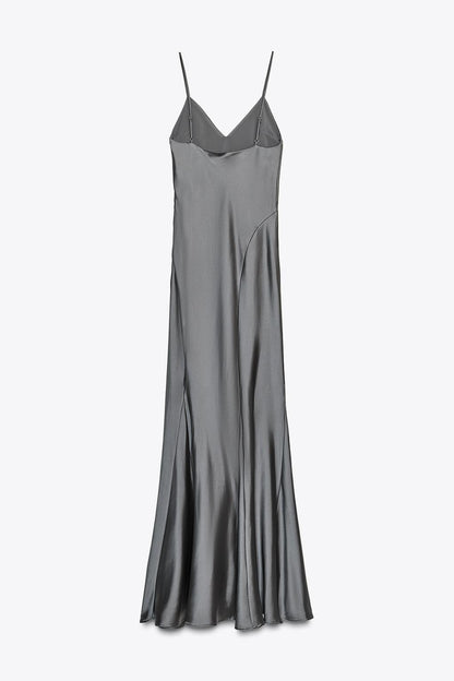 LONG SATIN DRESS