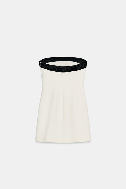 STRAPLESS DRESS WITH BOW