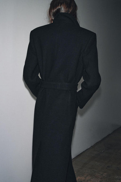 WOOL BLEND BELTED COAT ZW COLLECTION
