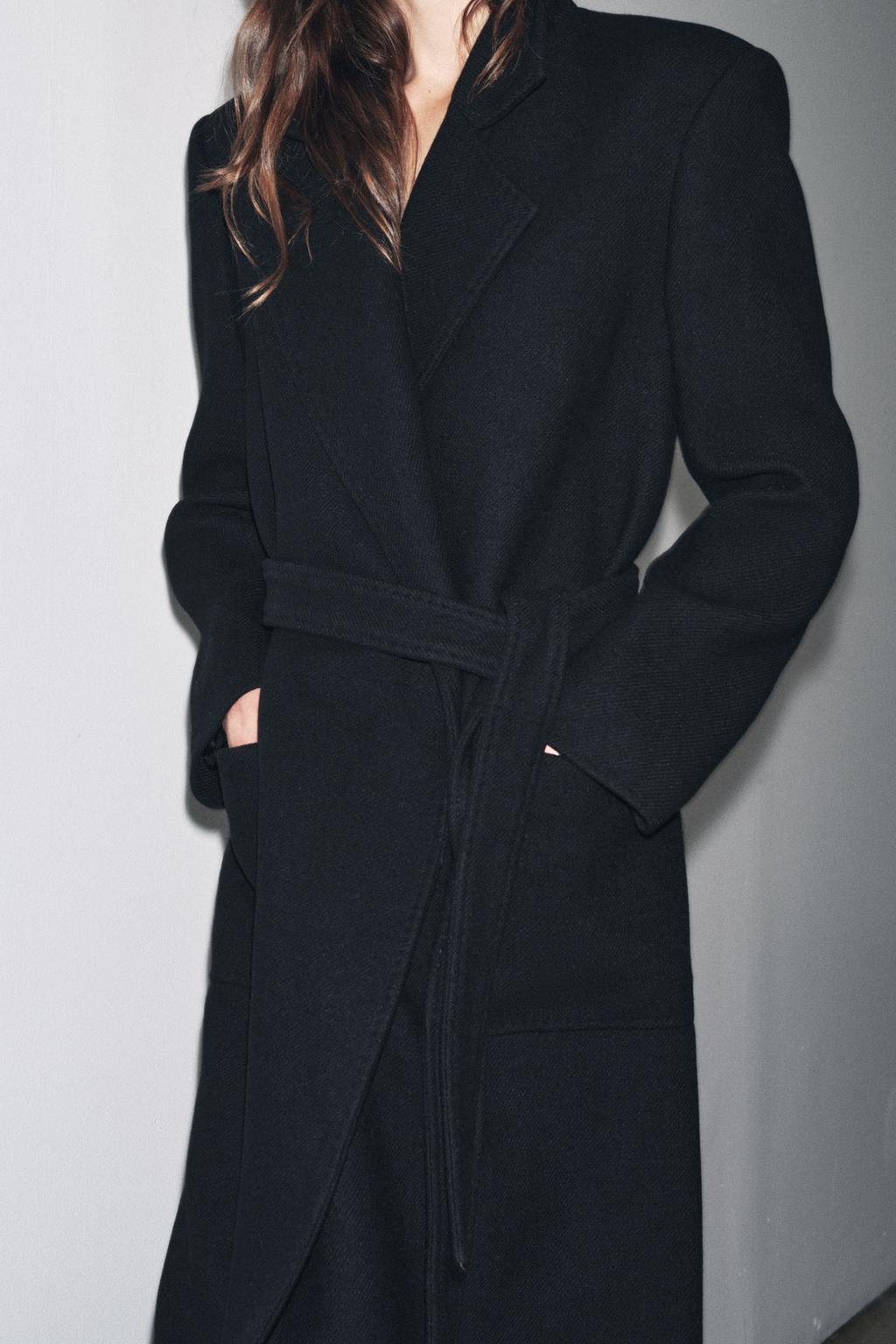 WOOL BLEND BELTED COAT ZW COLLECTION