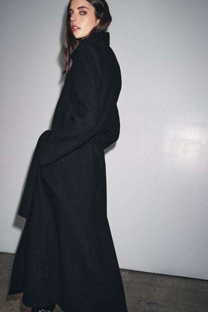 WOOL BLEND BELTED COAT ZW COLLECTION