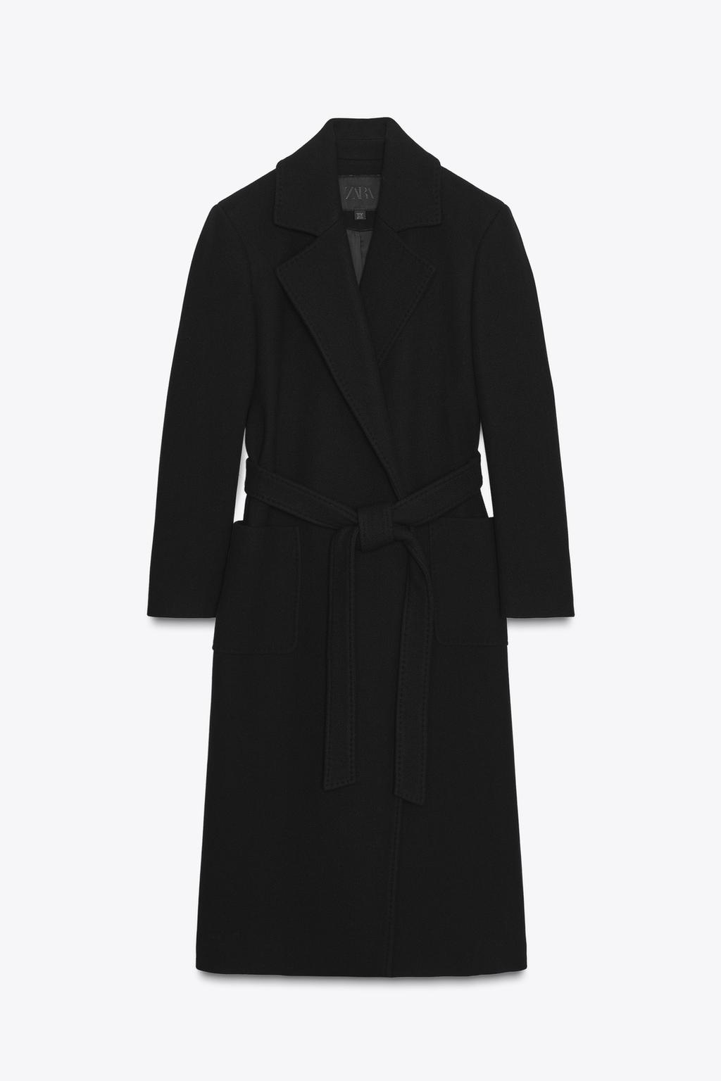 WOOL BLEND BELTED COAT ZW COLLECTION