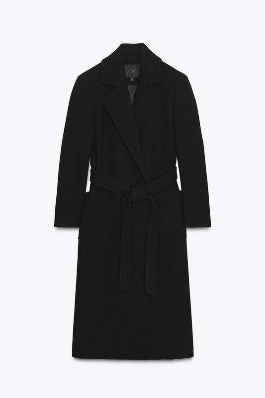 WOOL BLEND BELTED COAT ZW COLLECTION