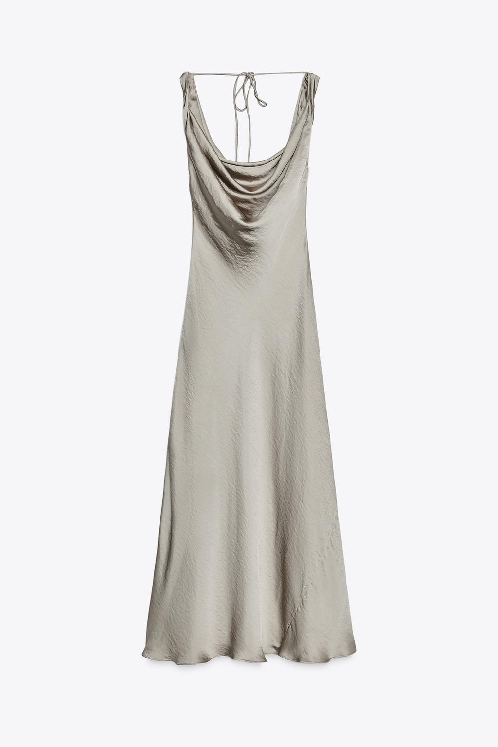 LONG SATIN DRESS