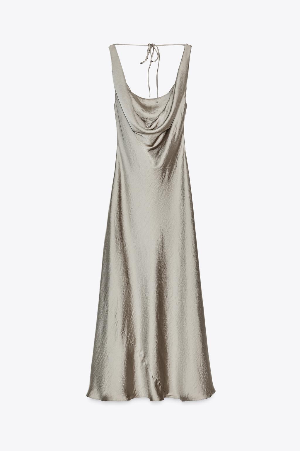 LONG SATIN DRESS