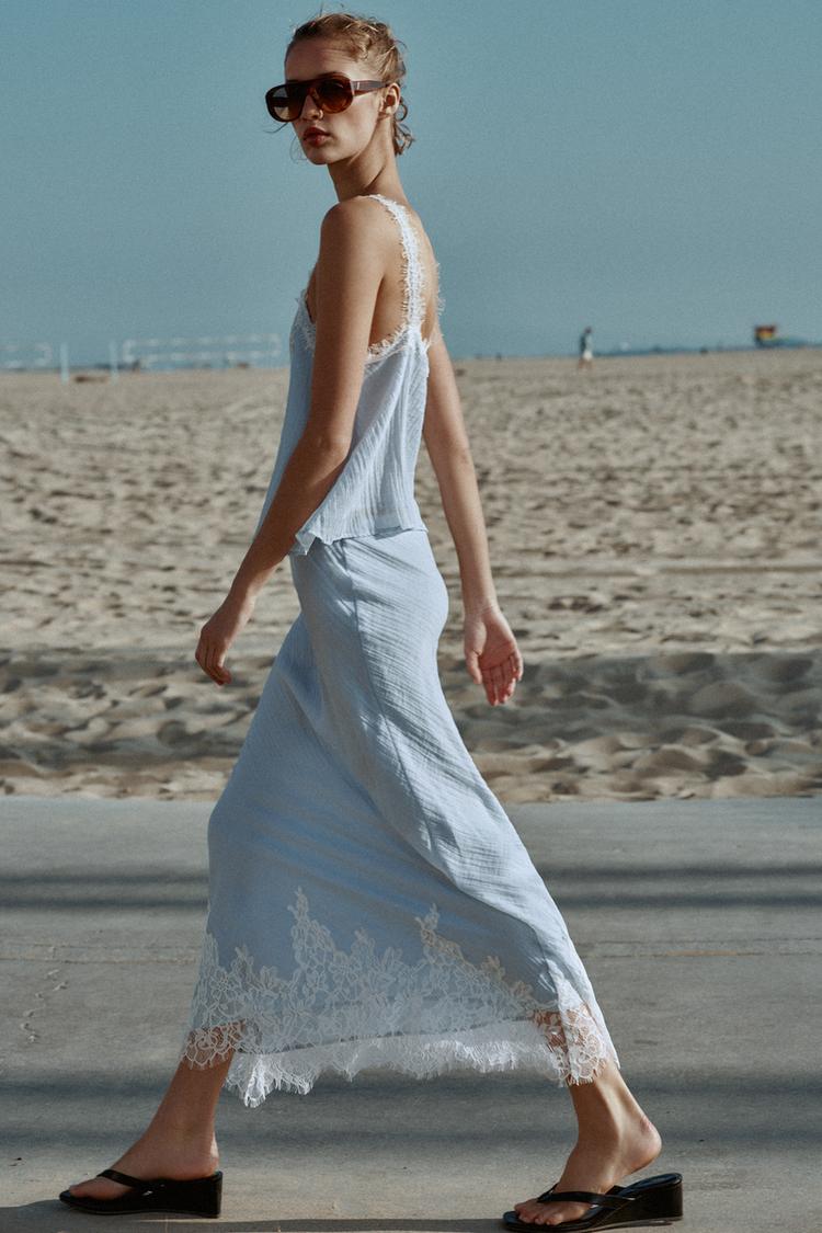 LACE MIDI SKIRT