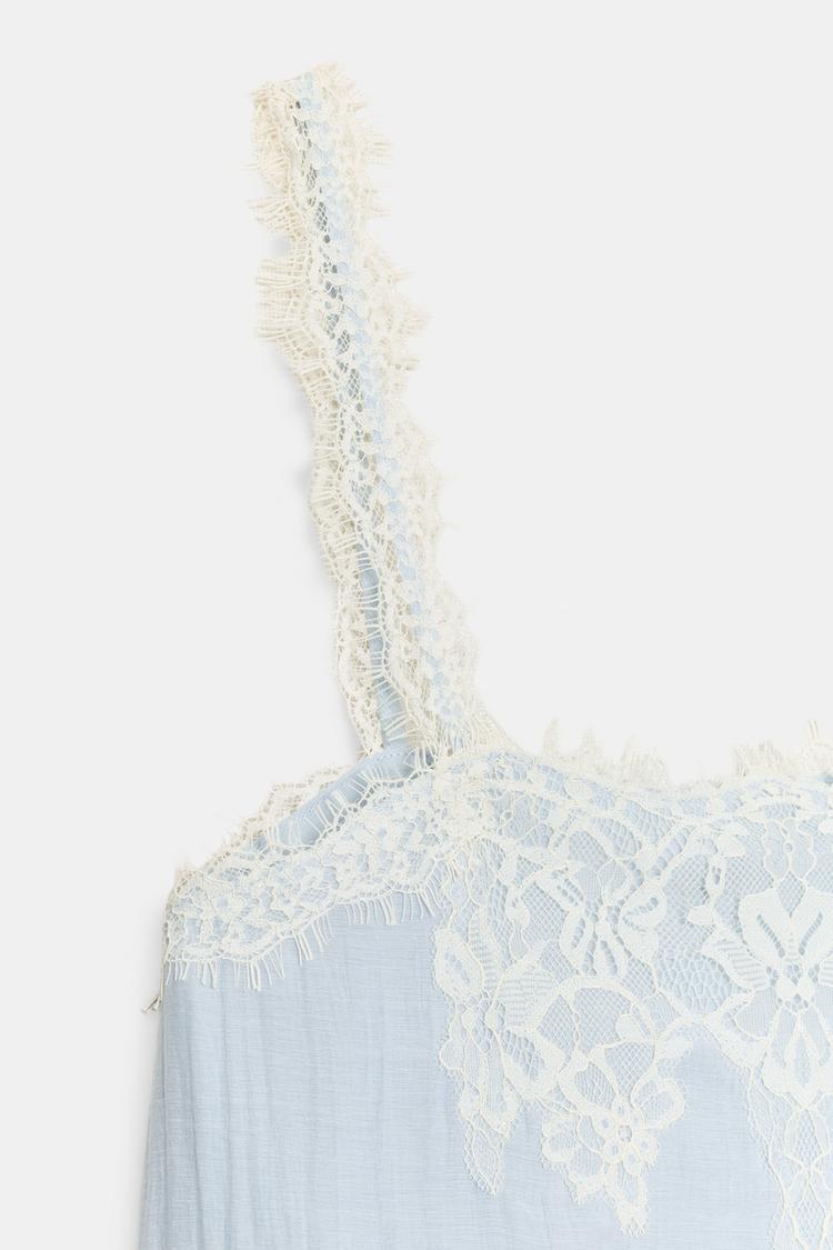 LACE-TRIMMED CAMISOLE TOP