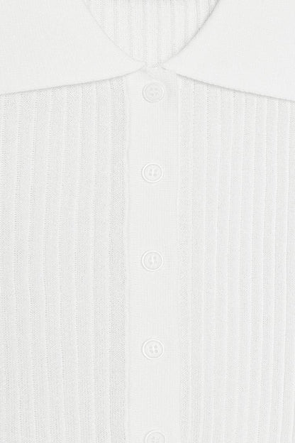 SEMI-SHEER KNIT POLO SHIRT