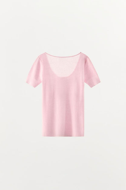 KNIT T-SHIRT WITH BUTTONS