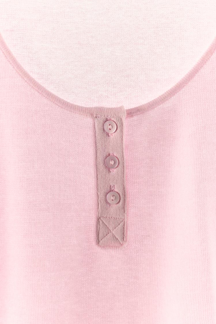 KNIT T-SHIRT WITH BUTTONS