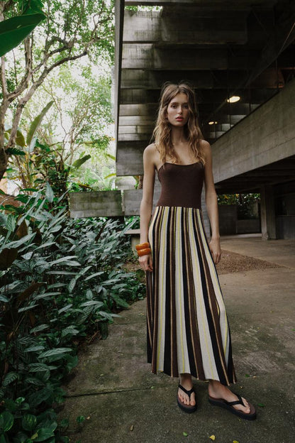 RUSTIC STRIPED DRESS