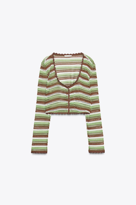CROCHET STRIPE TOP