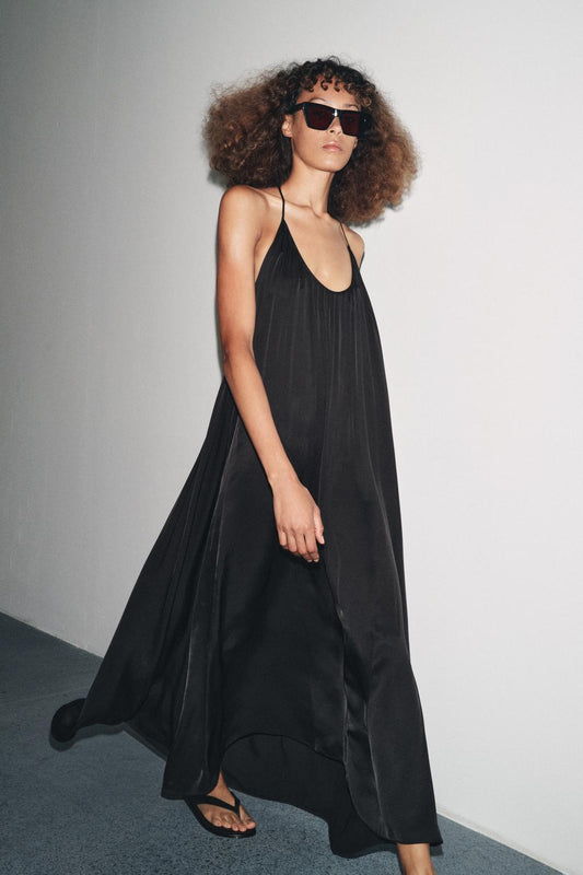 SATIN CAMISOLE MAXI DRESS