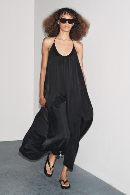SATIN CAMISOLE MAXI DRESS