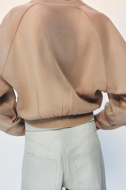 KNIT BOMBER JACKET