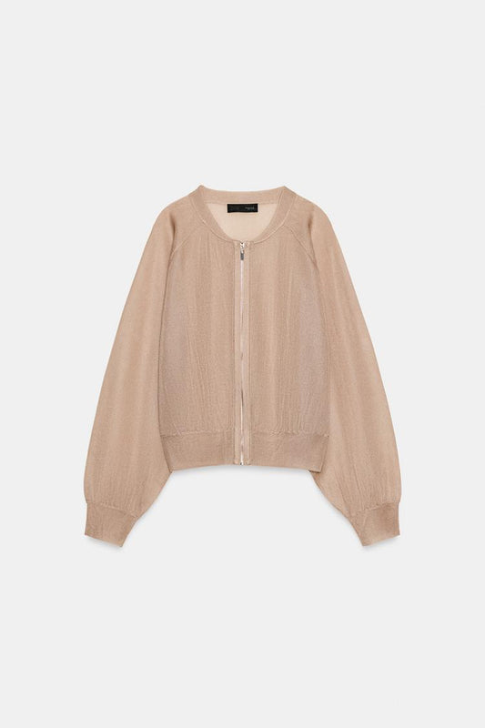 KNIT BOMBER JACKET