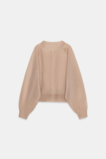 KNIT BOMBER JACKET