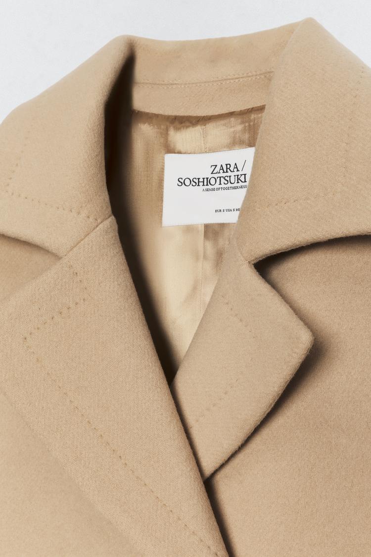 SOSHIOTSUKI X ZARA WOOL BLEND COAT