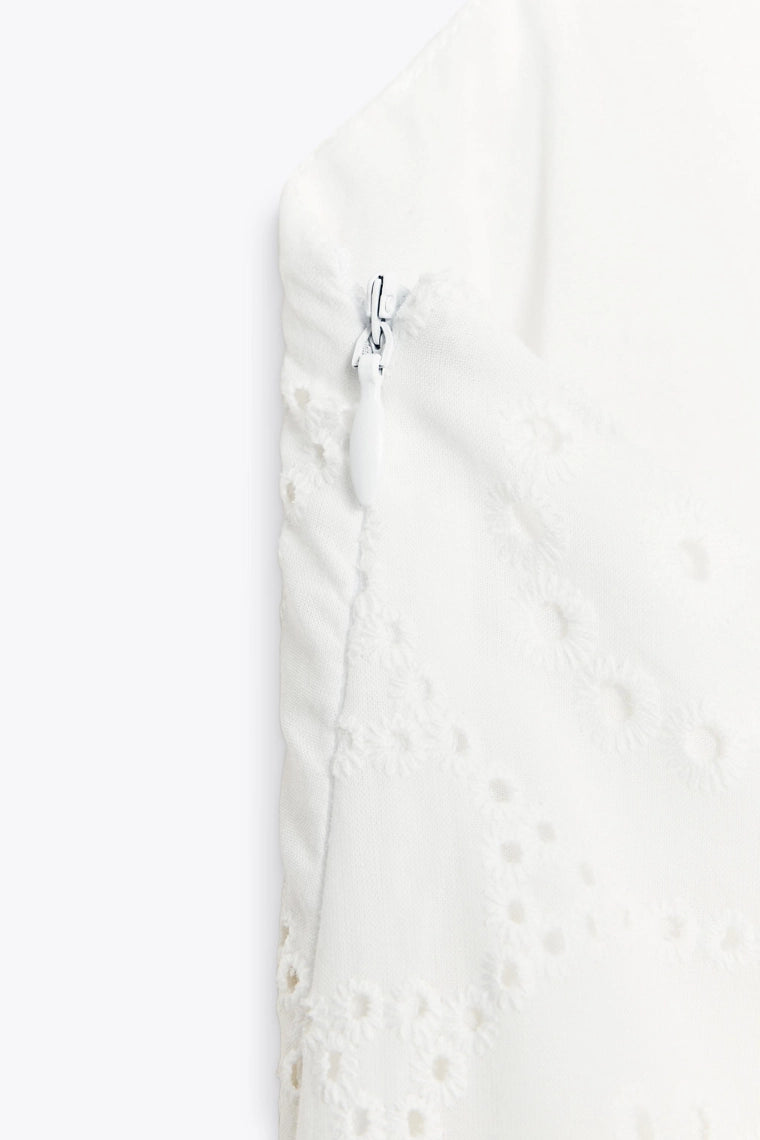 EMBROIDERED MIDI DRESS