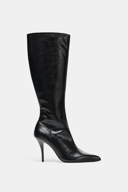 FITTED HIGH-HEEL BOOTS