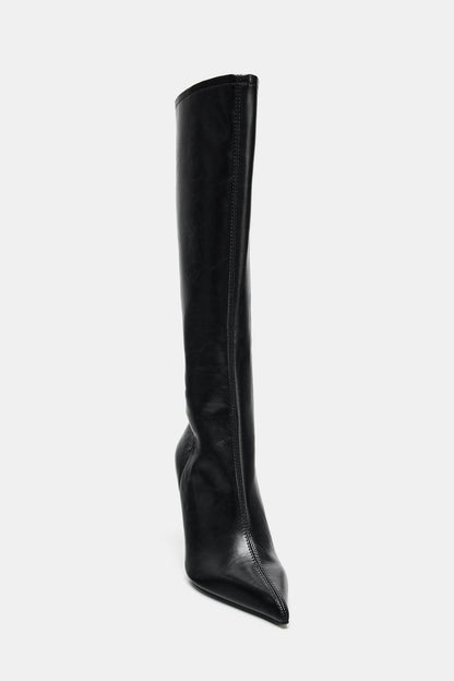FITTED HIGH-HEEL BOOTS