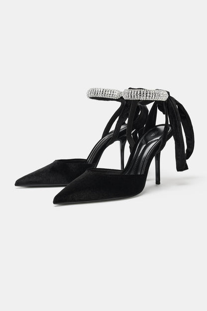 RHINESTONE SLINGBACK SHOES
