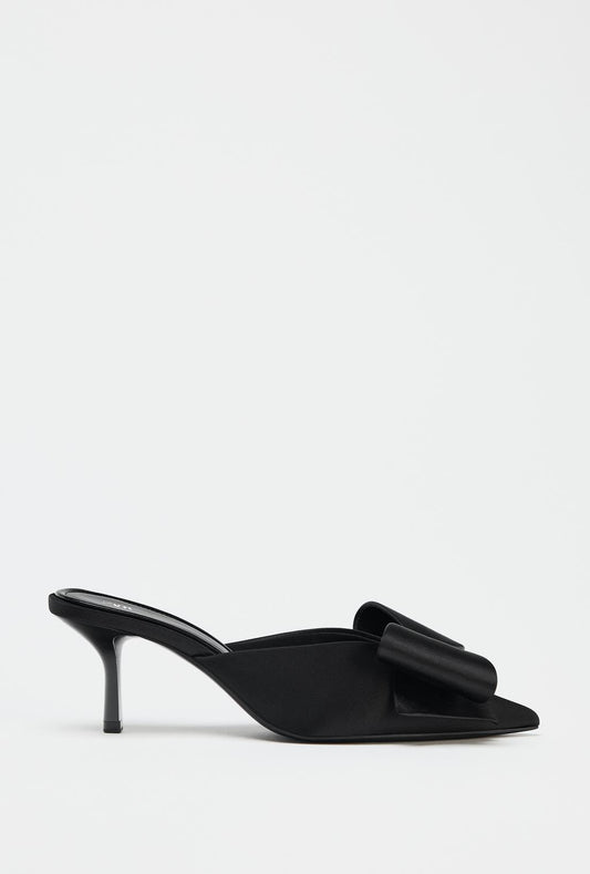 BOW HIGH-HEEL MULES