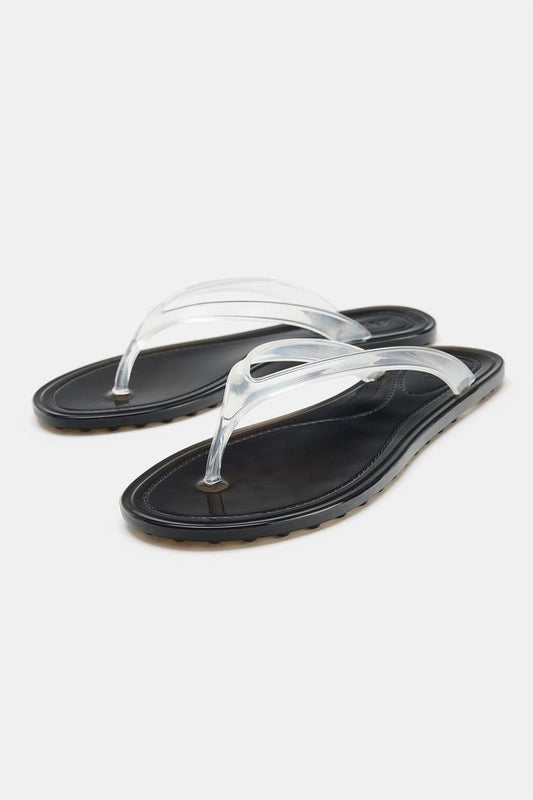 FLAT VINYL SANDALS