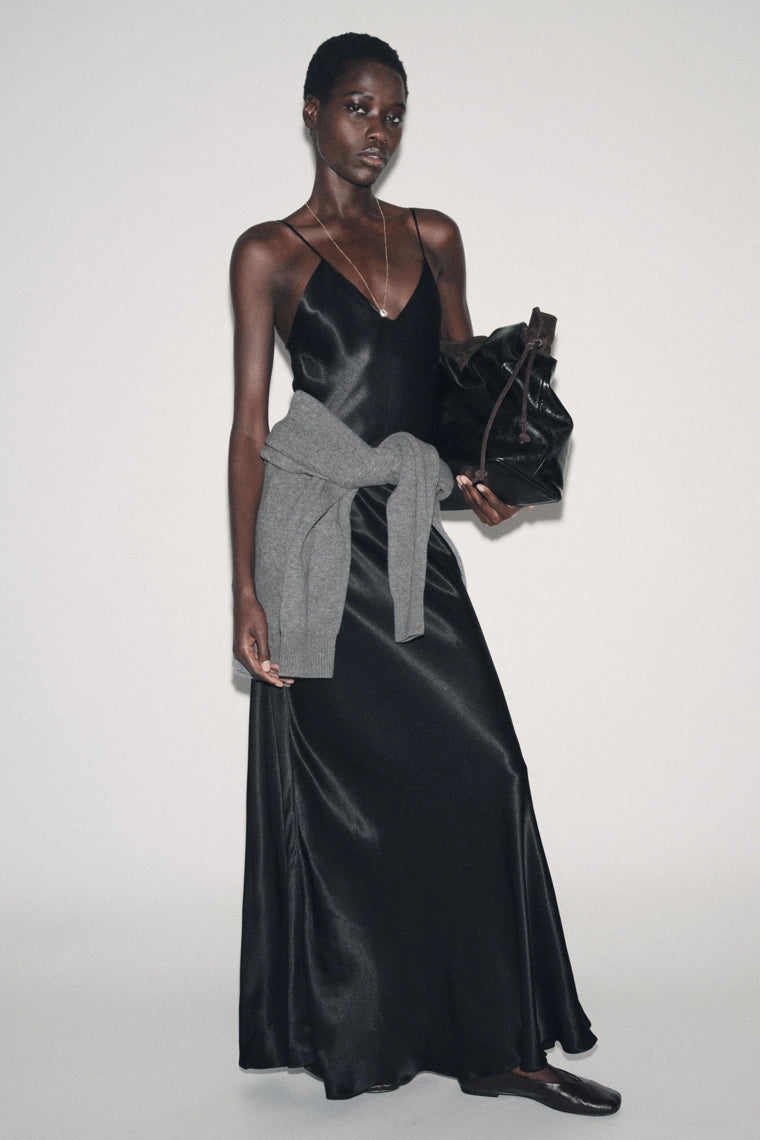 LONG SATIN DRESS
