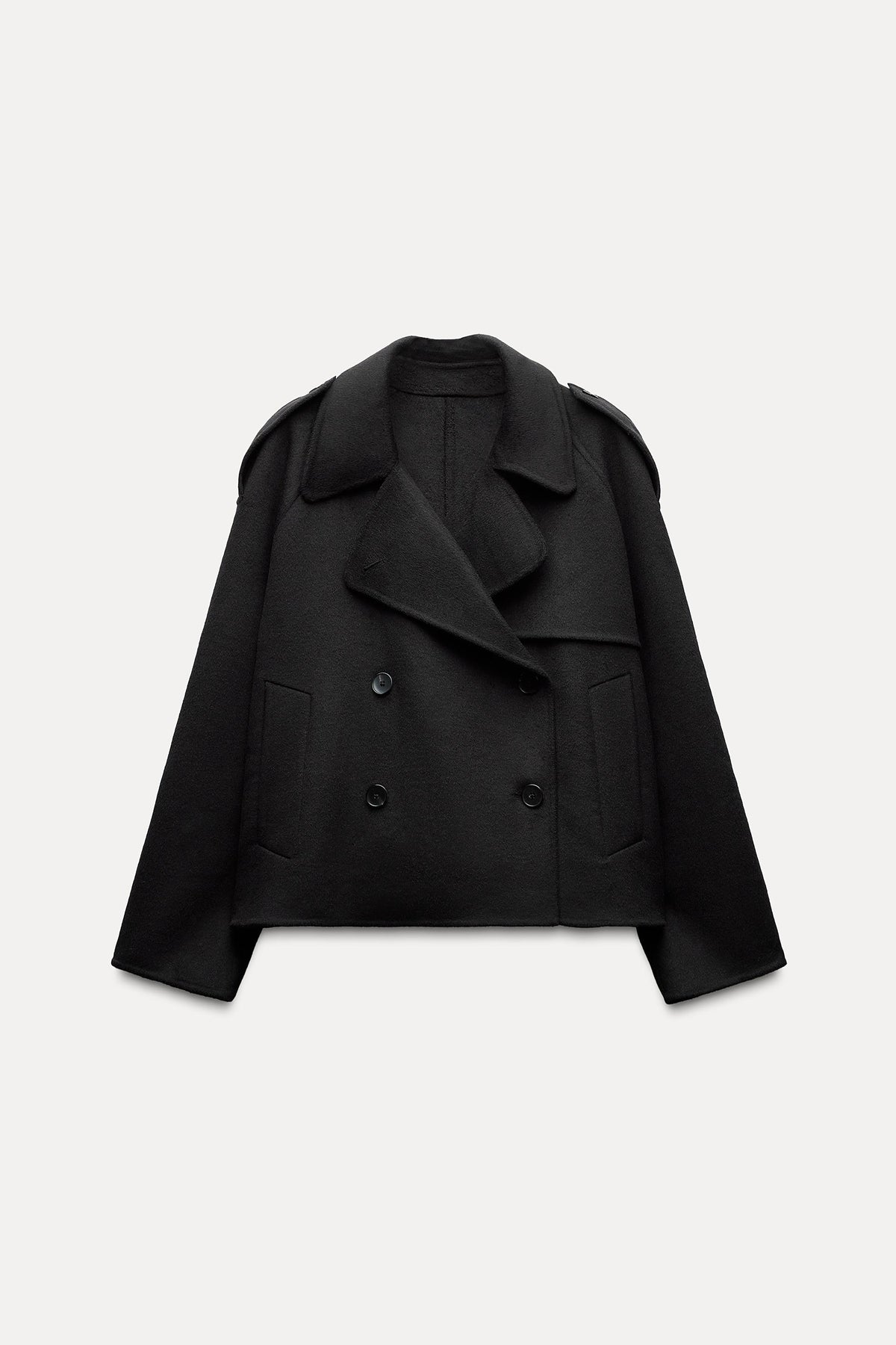 CROPPED WOOL COAT