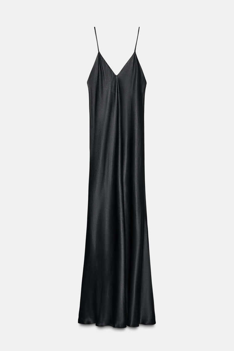 LONG SATIN DRESS