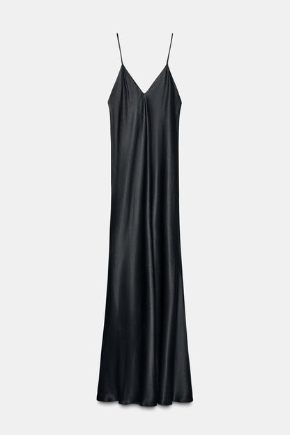 LONG SATIN DRESS