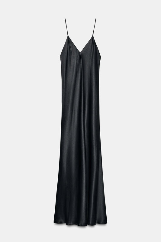 LONG SATIN DRESS