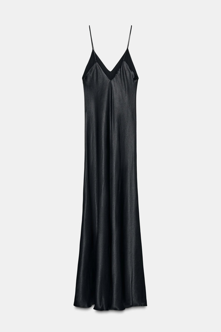 LONG SATIN DRESS