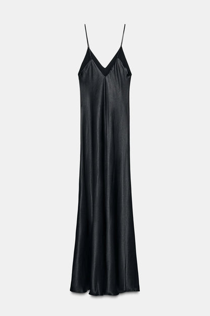 LONG SATIN DRESS