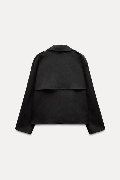 CROPPED WOOL COAT